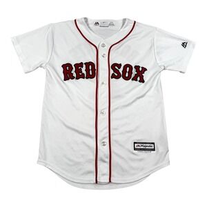 Boston Red Sox Jersey Youth Medium White MLB Baseball Xander Bogaerts 2 Majestic